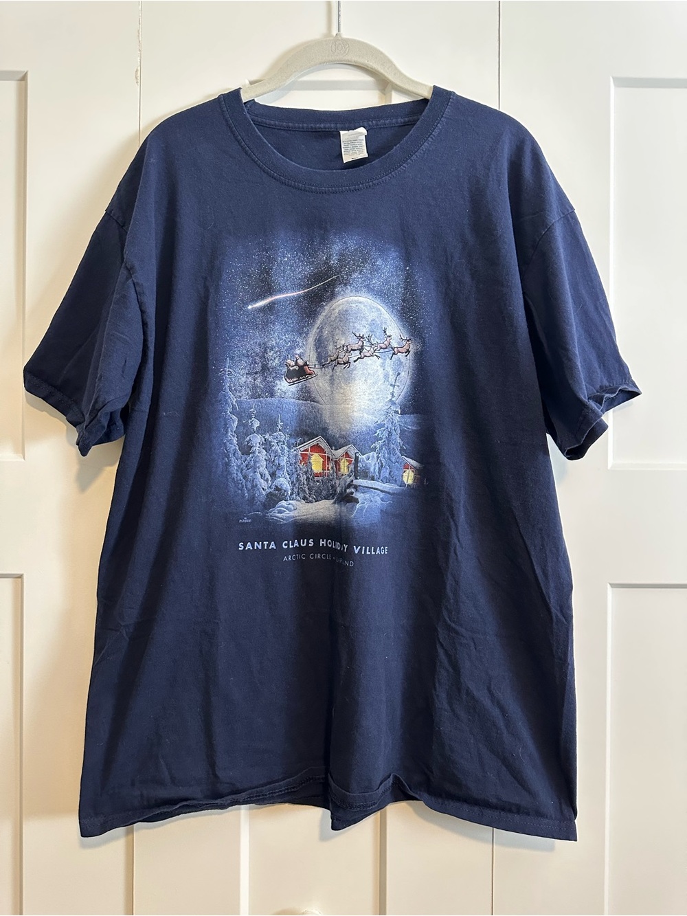 Santa Claus Holiday Village Navy Graphic Tee